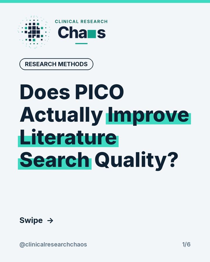 Does PICO Actually Improve Literature Search Quality? – slide 1 of 6