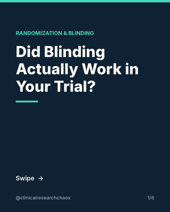 Did Blinding Actually Work in Your Trial? – slide 1 of 6