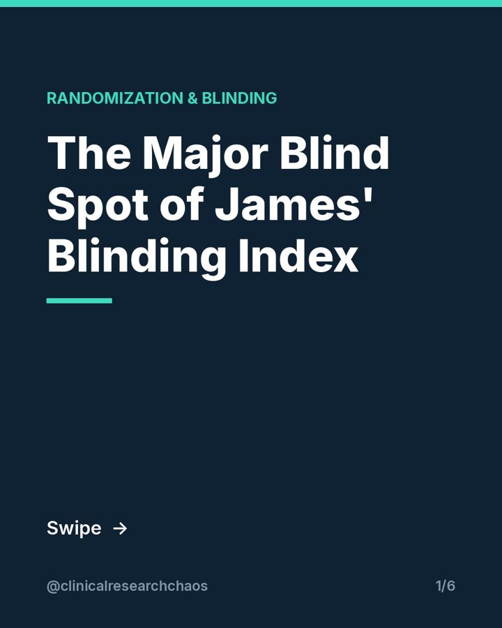 The Major Blind Spot of James' Blinding Index – slide 1 of 6